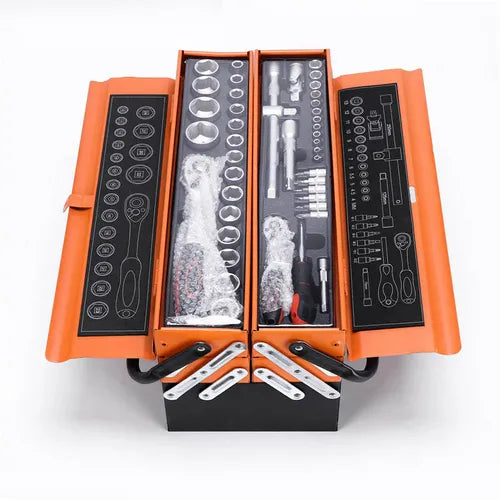 （Clearance Sale）85-piece multi-layer foldable auto repair and home decoration tool set