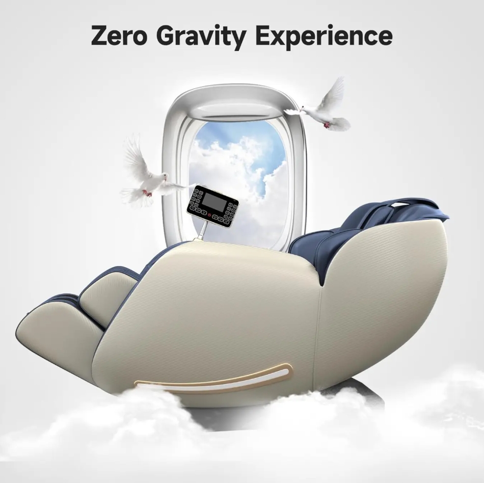 🌹【Price reduction today only】Real Relax 2025 Massage Chair Full Body, Zero Gravity SL-Track Shiatsu Massage Recliner with Heat, APP Control, Child Lock, Body Scan Bluetooth Foot Roller, Favor 06, All Black