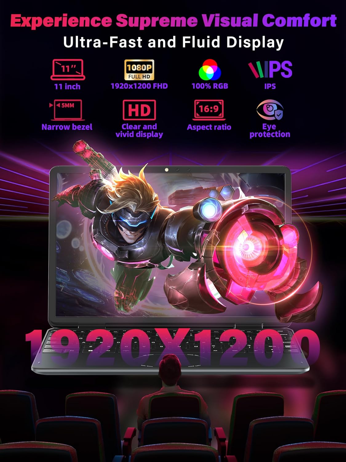 😘⏰【Limited Edition】【Only 7 left! Price will go back to normal once sold out】Svikou 11 Gray 2-in-1 Convertible Touchscreen Laptop, FHD (1920x1200) IPS Display, in tel N100 Processor, 16GB RAM 1TB SSD, Facial Recognition, Backlit KB, USB-C,Win 11 Pro for Students & Travel