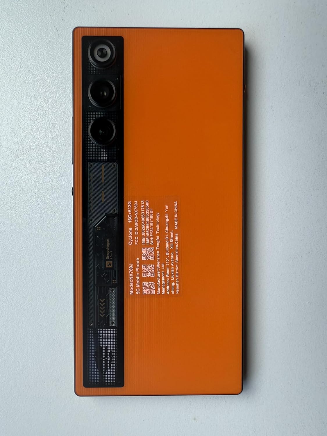 REDMAGIC 10 Air Smartphone 5G, 120Hz Gaming Phone, 6.8 FHD+, Under Display Camera, 5860mAh Android Phone, 16+512GB, 80W Charger, Dual-Sim, US Unlocked Cell Phone Orange