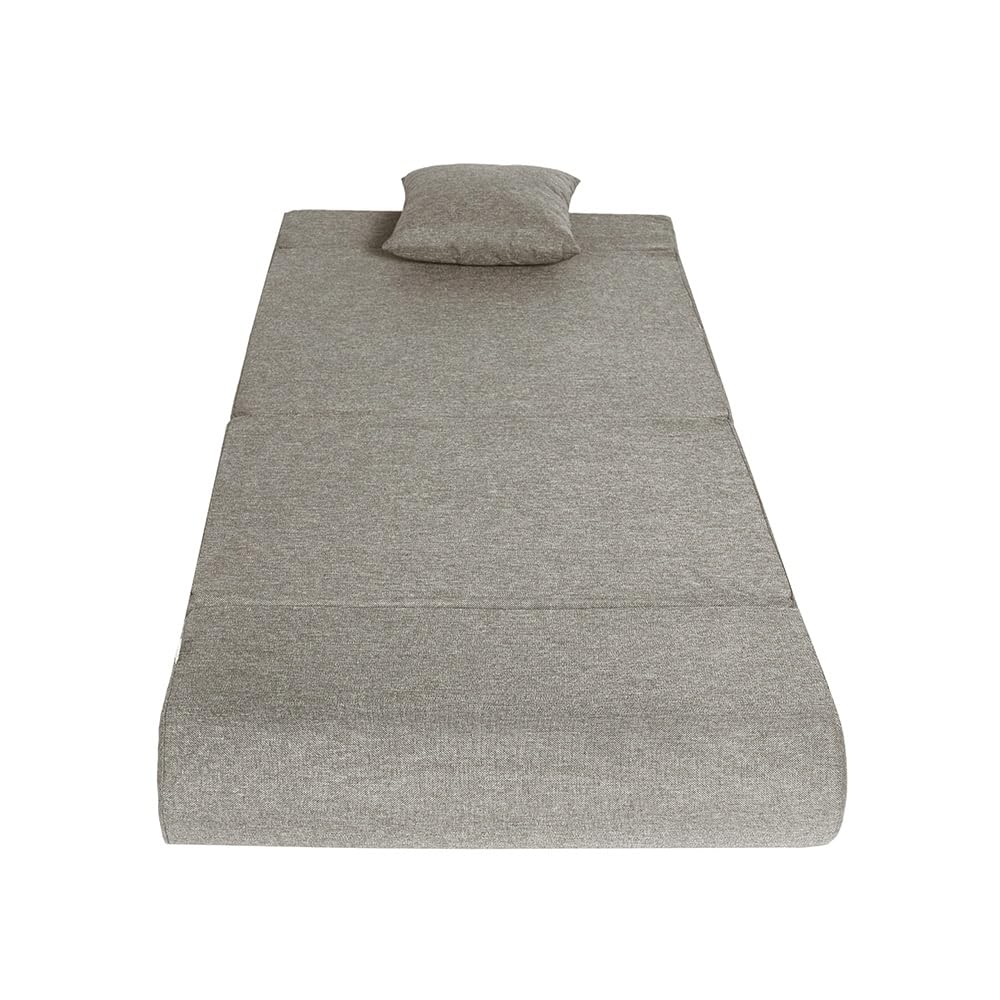 📆[Last Day For Clearance] Wakefit Polyester Sofa Cum Bed | 5 Year Warranty | 3 Seater, Sofa Bed 6 X 5 Feet, Foldable Sofa Cum Bed with 2 Cushion - Flipper (Warpknit: Grey)