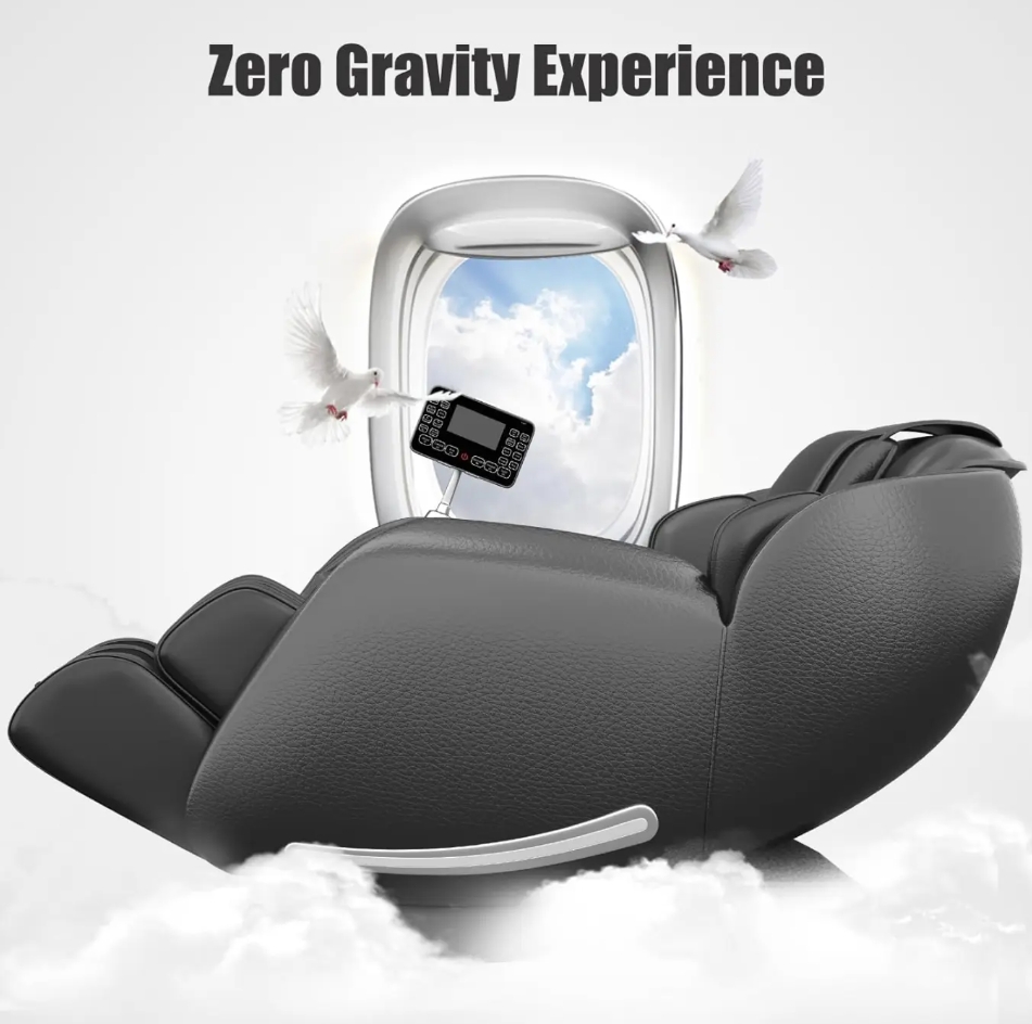 🌹【Price reduction today only】Real Relax 2025 Massage Chair Full Body, Zero Gravity SL-Track Shiatsu Massage Recliner with Heat, APP Control, Child Lock, Body Scan Bluetooth Foot Roller, Favor 06, All Black