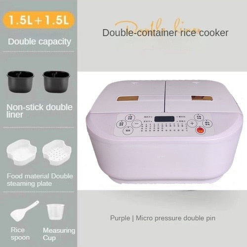 [lowest price] All-In-One Double Container Intelligent Electric Rice Cooker