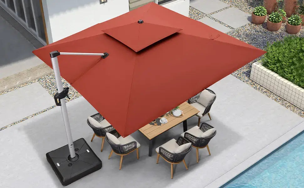 AuroraShade™ Solar Powered LED Umbrella