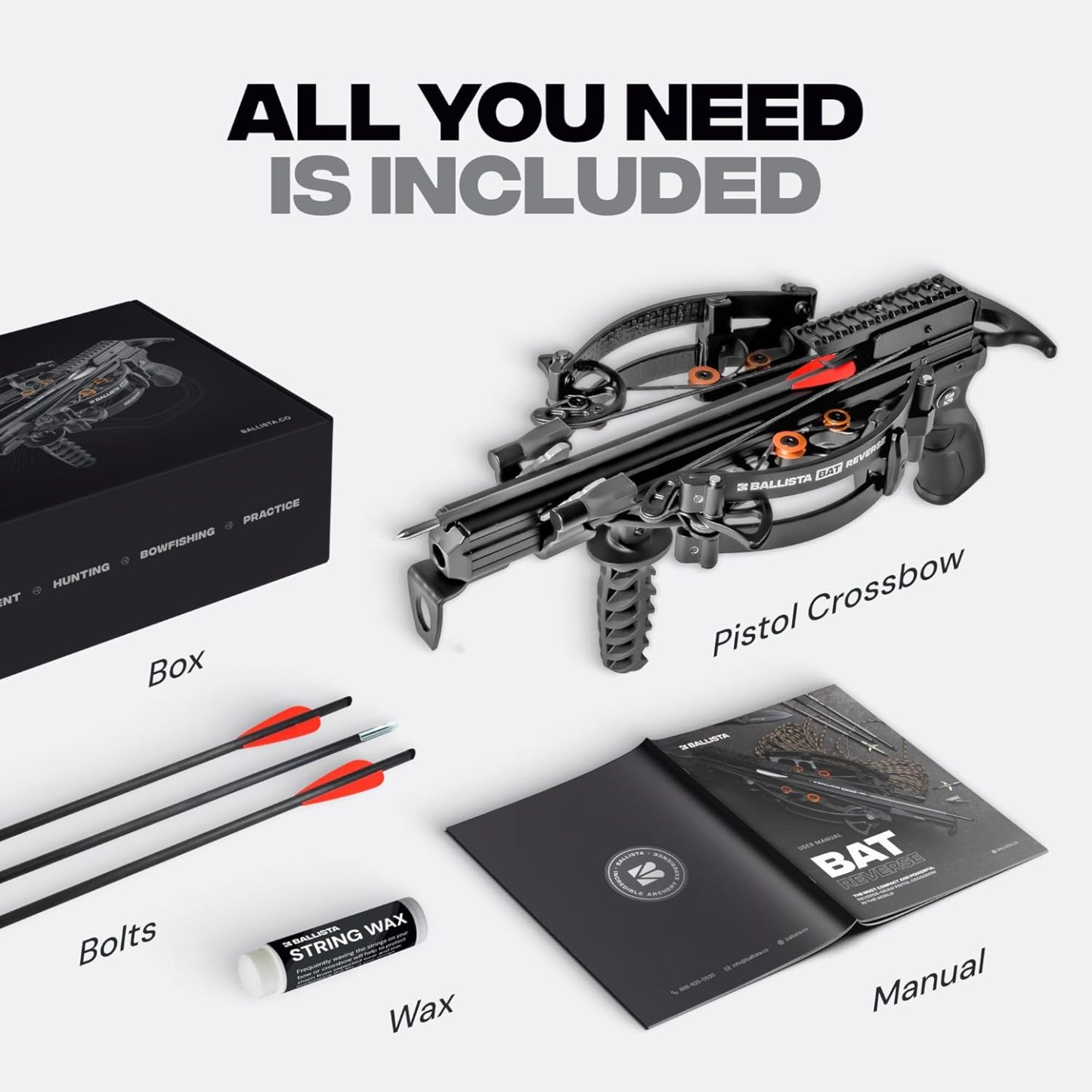 BALLISTA BAT Reverse Draw Compound Mini Crossbow