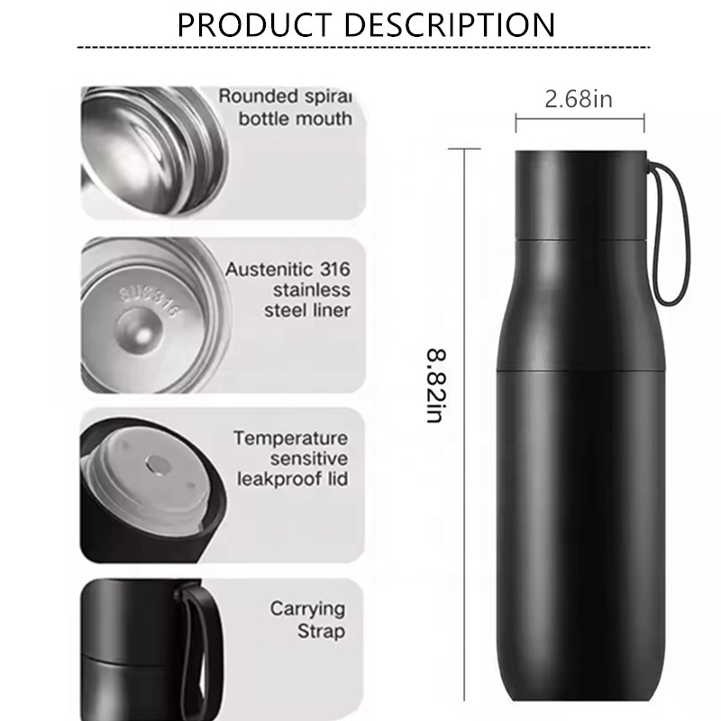 Modern Electronic Bluetooth LED Thermos Vacuum Flask Stainless Steel Cup Water Temperature Display New Products Smart Drinkware