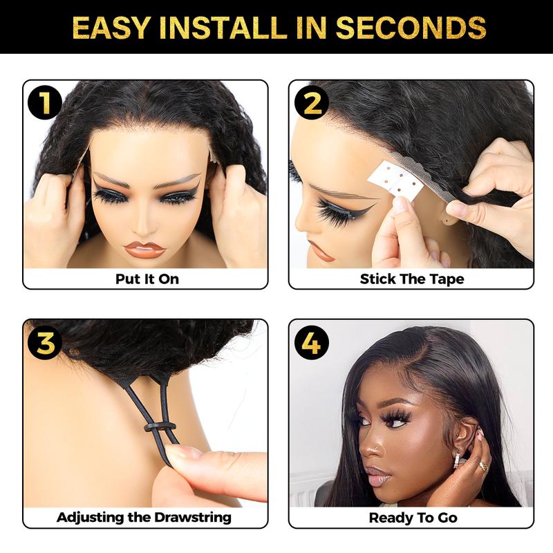 Sale Happening Now:70% off Burmese Curly Glueless Wig Bleached Knots 13x6 HD Lace Front Wear Go Wig With Flexible Fit Drawstring