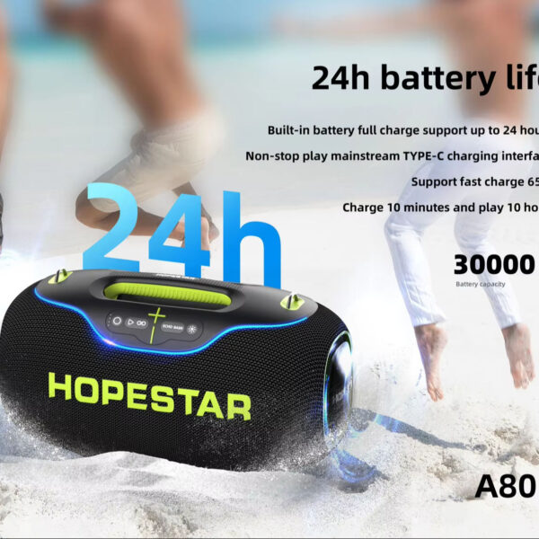 ⚡Last Day For Clearance⚡HOPESTAR A80 350W High-Quality Portable Speaker with RGB Wireless Subwoofer