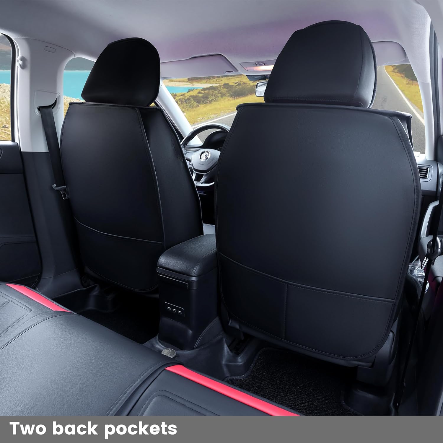 🔥【The last 32 sets】ATPVIMNA Full Package Nappa Leather Car Seat Covers, All Season Microfiber Skin Surface, Synthetic Fiber Fill🎉🎉🎉