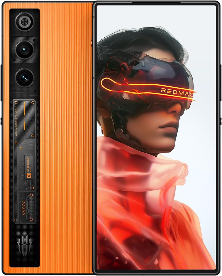 REDMAGIC 10 Air Smartphone 5G, 120Hz Gaming Phone, 6.8 FHD+, Under Display Camera, 5860mAh Android Phone, 16+512GB, 80W Charger, Dual-Sim, US Unlocked Cell Phone Orange