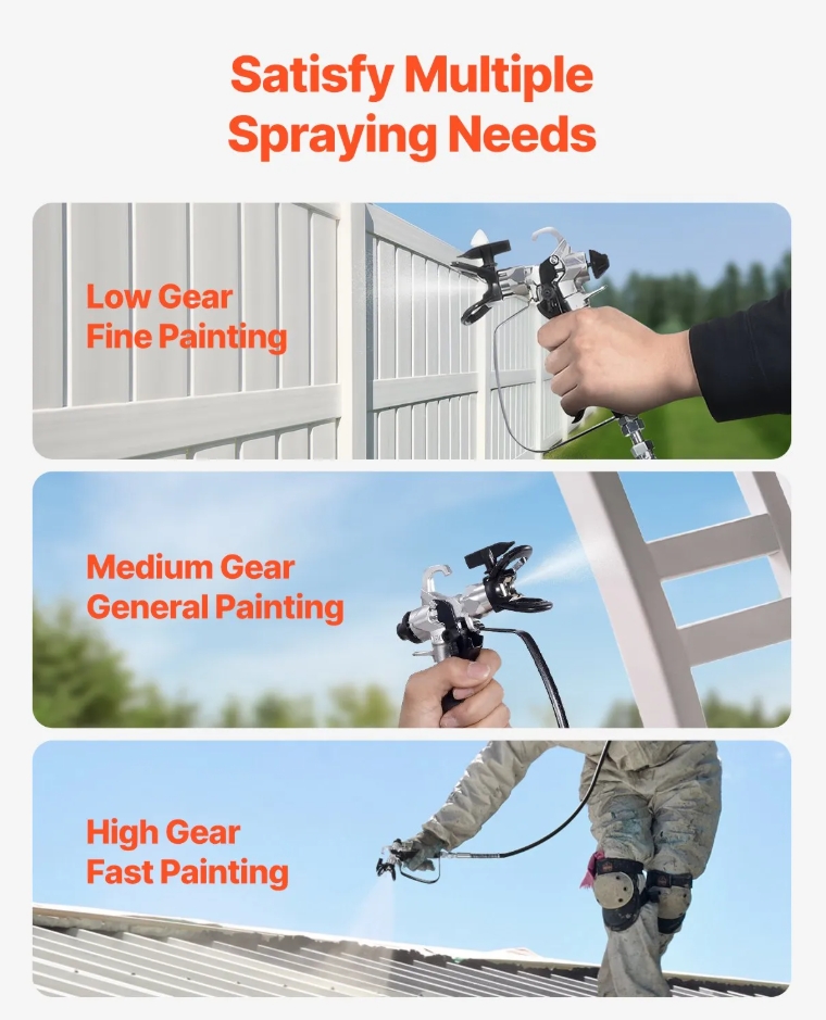 ❤️‍🔥Stand Airless Paint Sprayer Electric Paint Sprayer Machine 650W 3000PSI