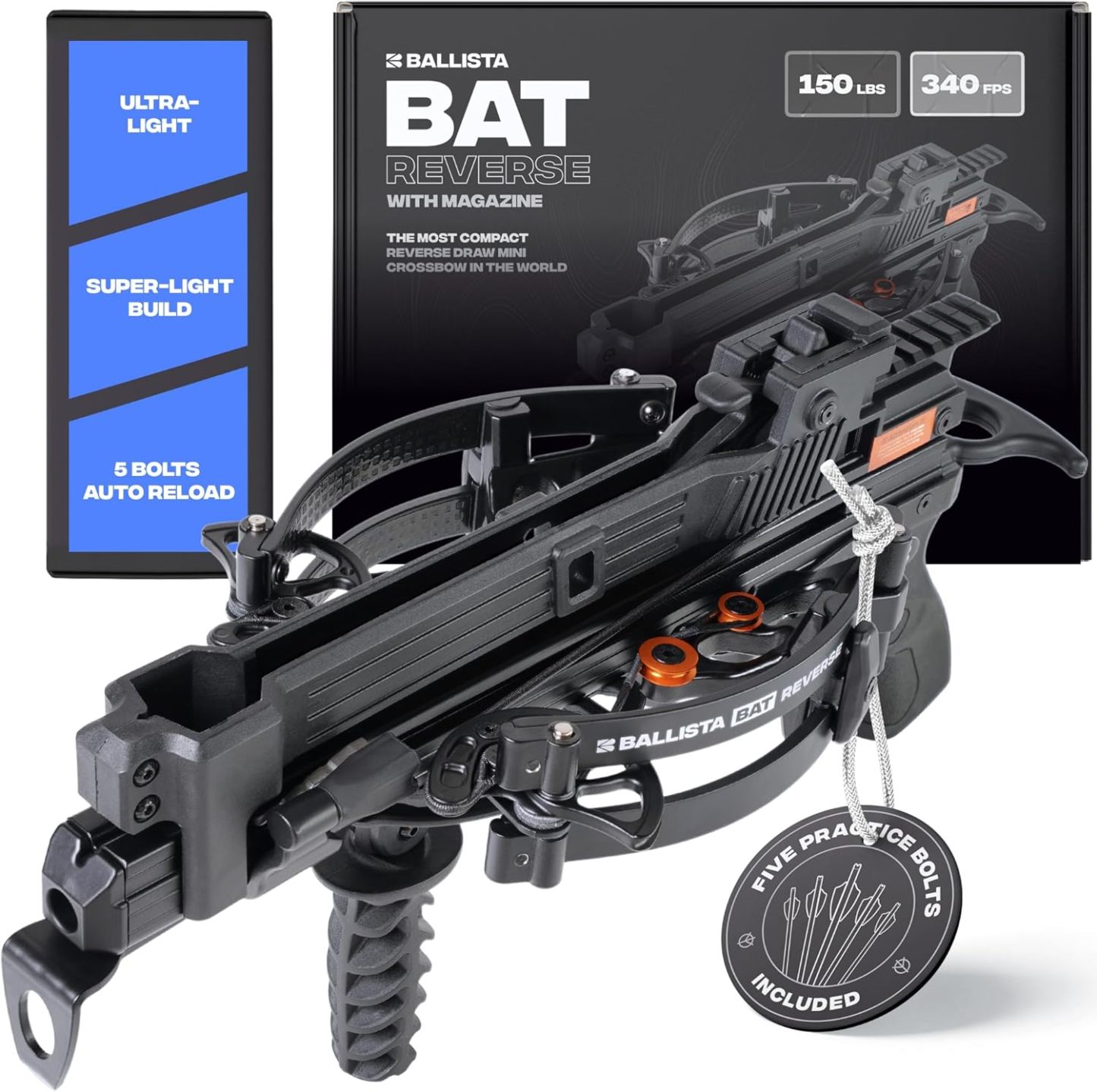 BALLISTA BAT Reverse Draw Compound Mini Crossbow