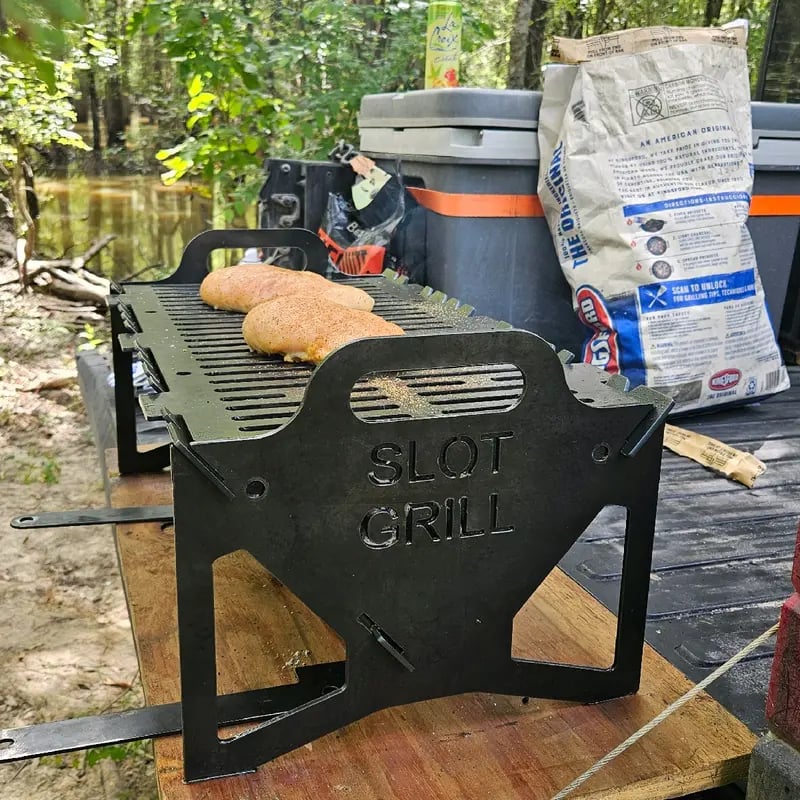 Slot Grill - Collapsible BBQ Grill for Easy Storage Steel
