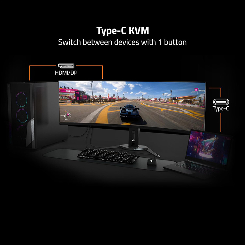 🤏 [Limited time sale] GIGABYTE - AORUS FO32U2-32 QD OLED Gaming Monitor - UHD 3840x2160-240Hz - 0.03ms GTG - AMD FreeSync Premium Pro - Type C KVM - HDMI, DP, Type C - Height Adjustable - Black