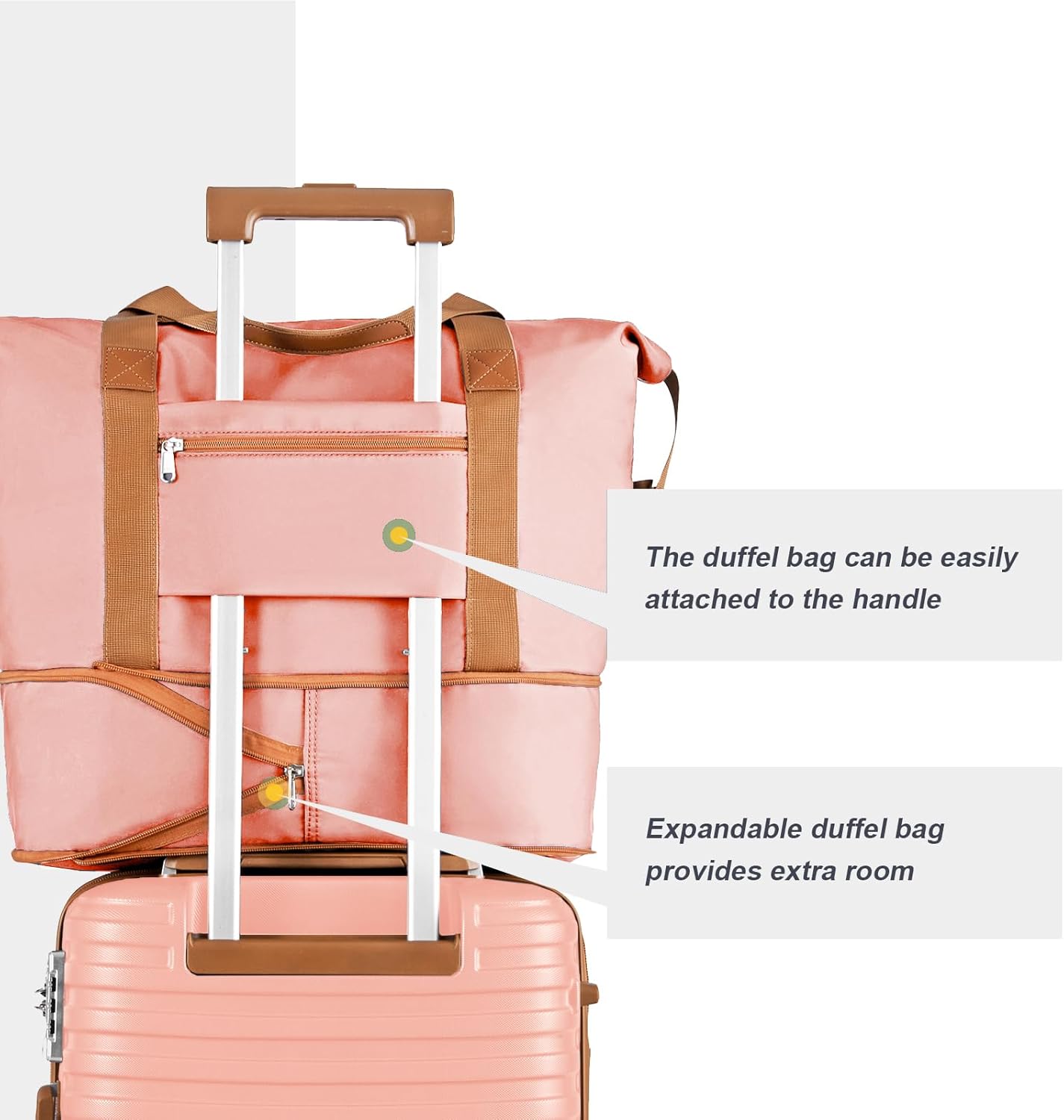 🔥【Jumia warehouse clearance】Joyway Luggage Set 7 Piece Suitcase Sets with Spinner Wheel,Hardside Expandable Travel Laggage with TSA Lock (18/20/24/28 White