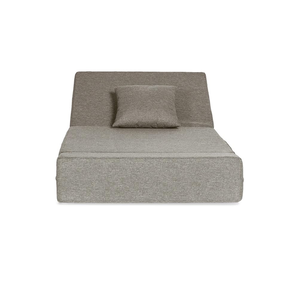 📆[Last Day For Clearance] Wakefit Polyester Sofa Cum Bed | 5 Year Warranty | 3 Seater, Sofa Bed 6 X 5 Feet, Foldable Sofa Cum Bed with 2 Cushion - Flipper (Warpknit: Grey)