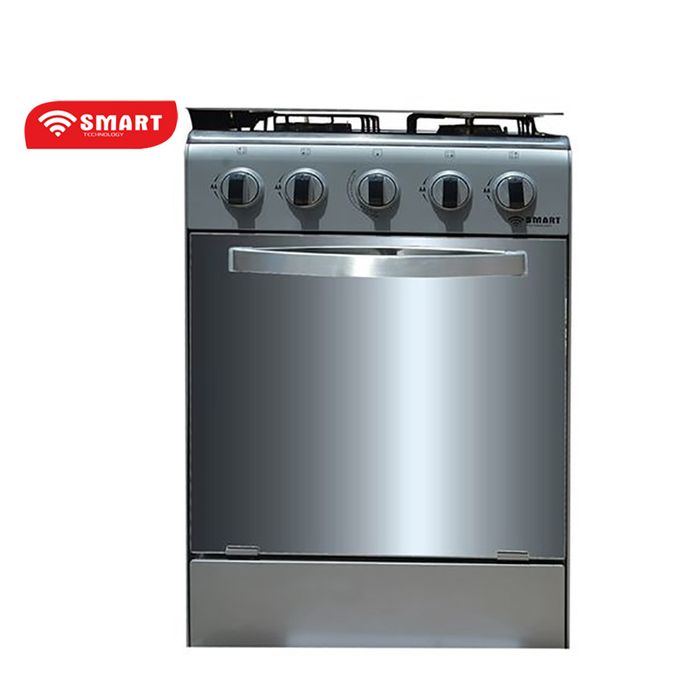 70% OFF🎇🎉SMART TECHNOLOGY Cuisinière - Gaz 4 Feux Avec Four STC-5050S - Inox/Gris - Garantie 12 Mois