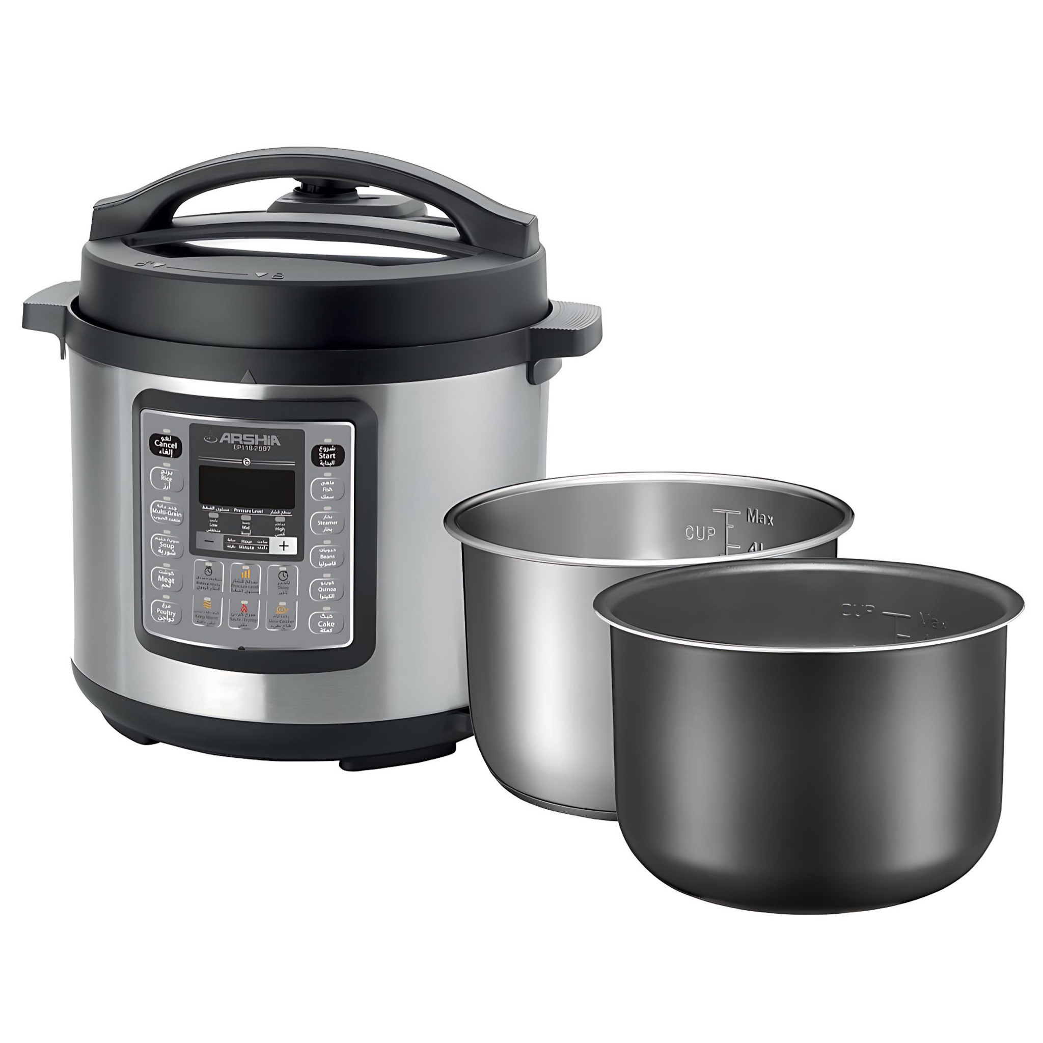 80% off! Last 5 units available.Arshia 6L Digital Pressure Cooker With Double Pot