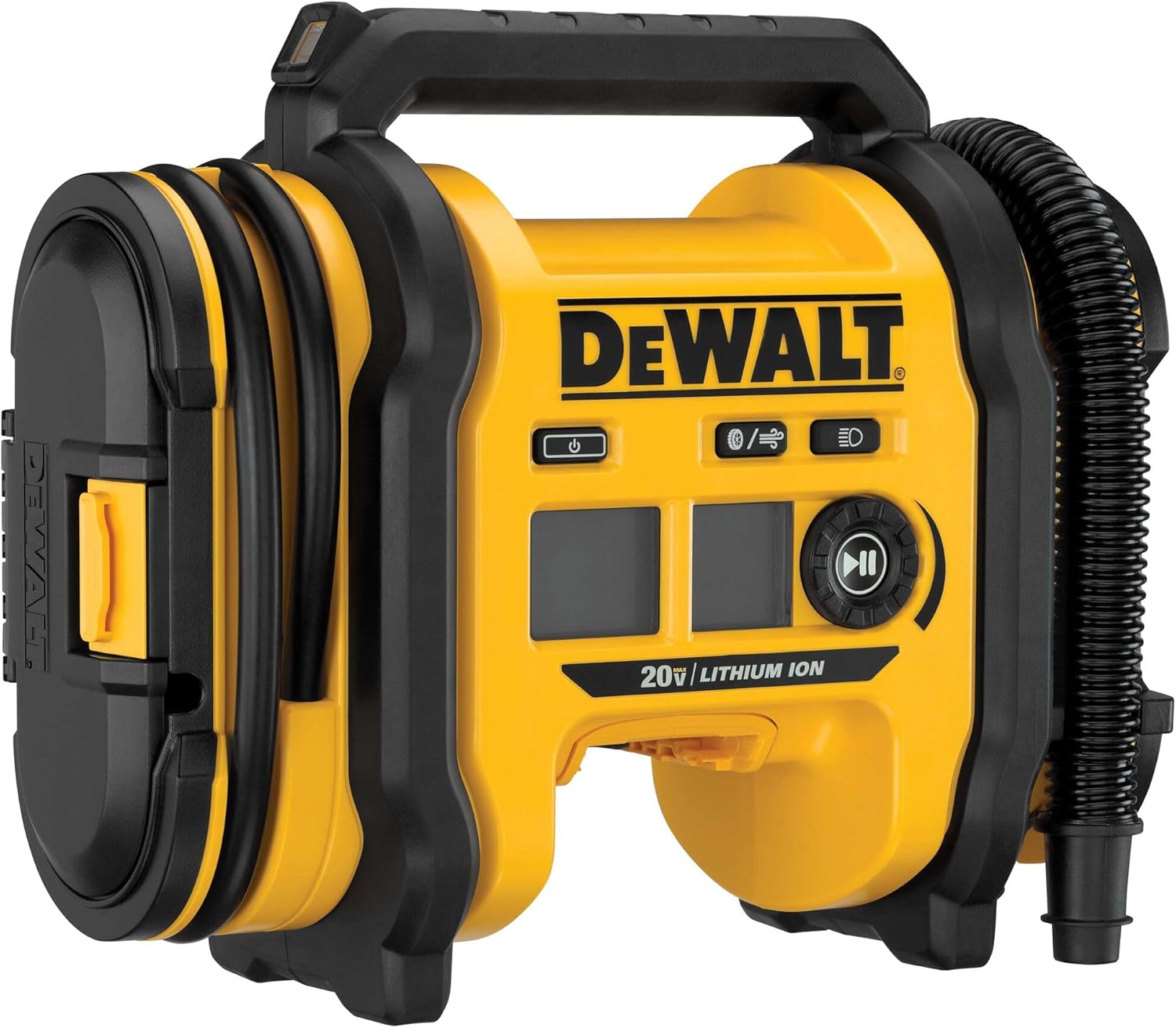 DEWALT Tire Inflator Portable Air Compressor 20V MAX, Air Pump with Automatic Shut Off, LED Light, Tool (DCC020IB)+Box+Battery Starter Kit
