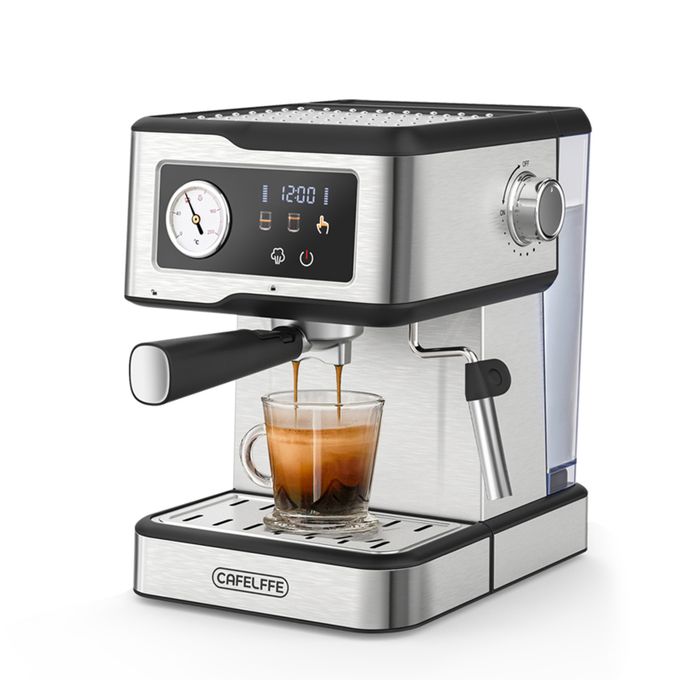 MK-901 Espresso Machine with Milk Frother and Visual Temperature Gauge
