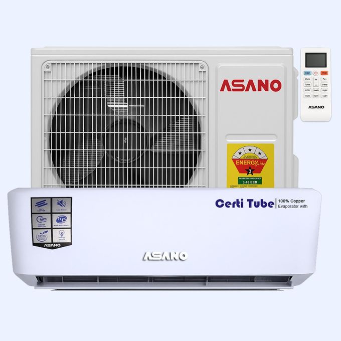 🔥80% off, today only!🔥Asano Energy Saving-Low Noise 1.5 HP - Split Air Conditioner- R410A Gas - White + 12 Months Warranty