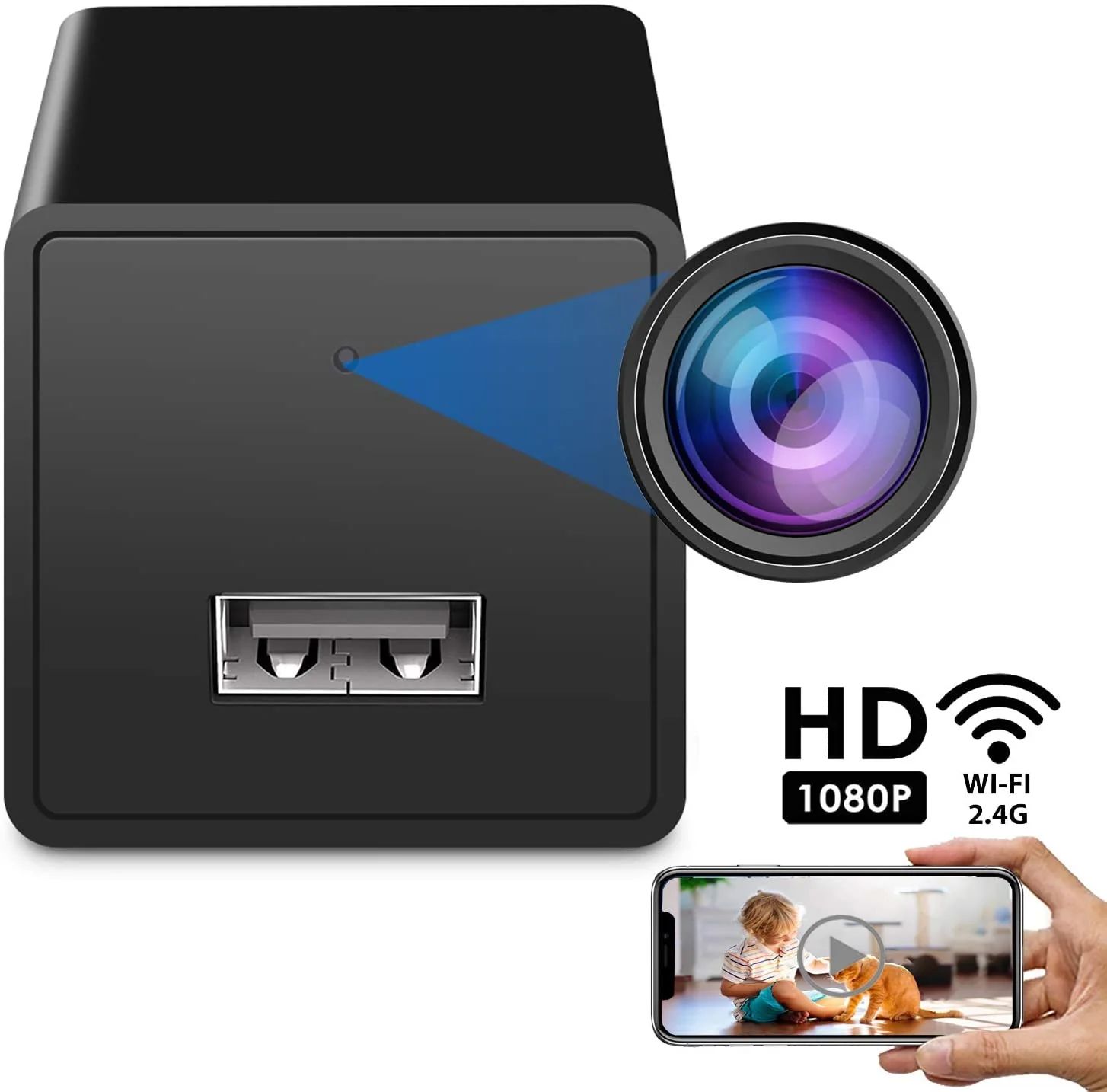 More Than A Charger WIFI - 1080P Mini Charger USB Camera