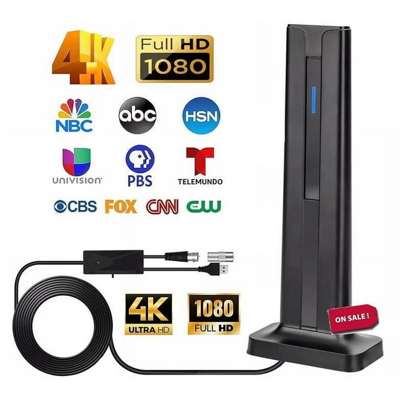 4K HDR TV Antenna - 1000+ Miles Long Range