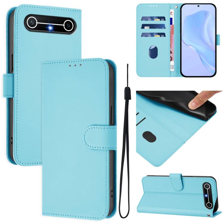 Tecno Spark Slim Genuine Leather Phone Case (Sky Blue)