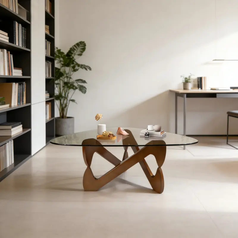 👑 Royal Glass Coffee Table Luxury Modern Center Table for Elegant Living Rooms