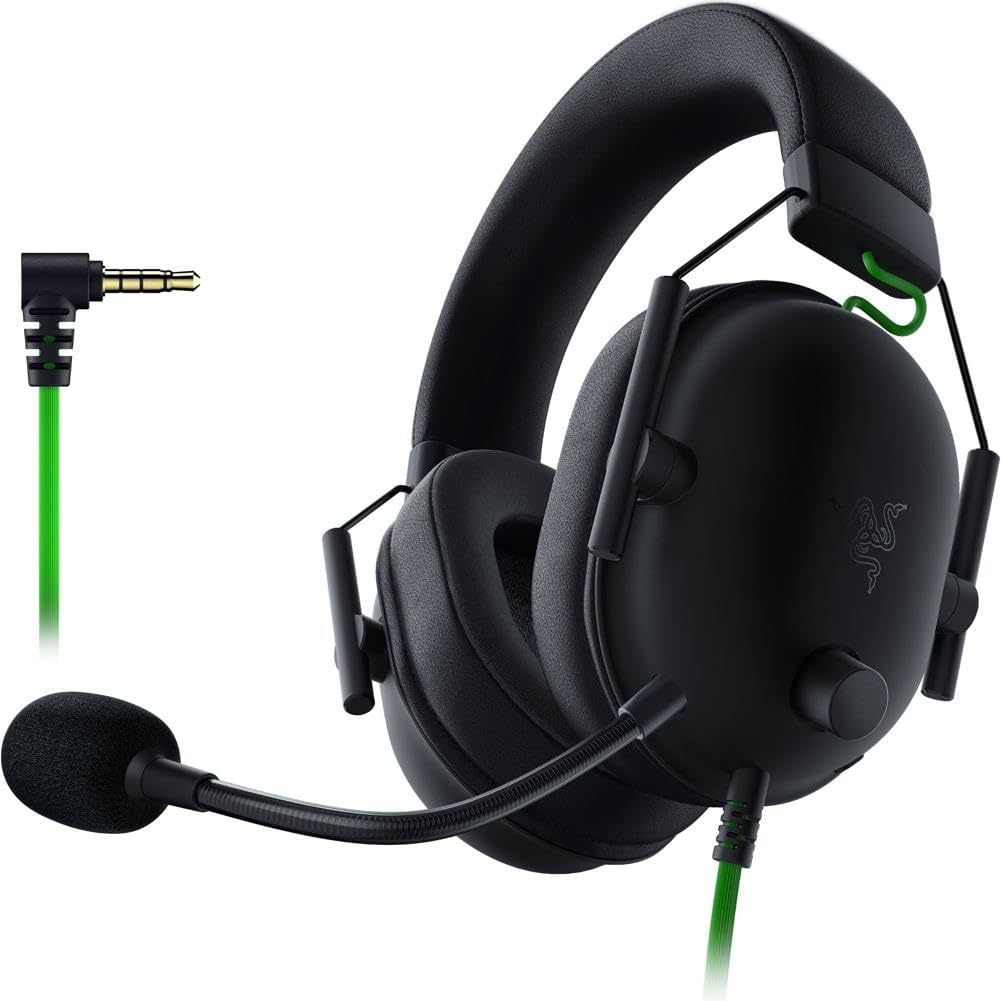 Razer BlackShark V2 X Headset: 7.1 Surround Sound - 50mm Drivers - Memory Foam Cushion - For PC, PS4, PS5, Switch - 3.5mm Audio Jack