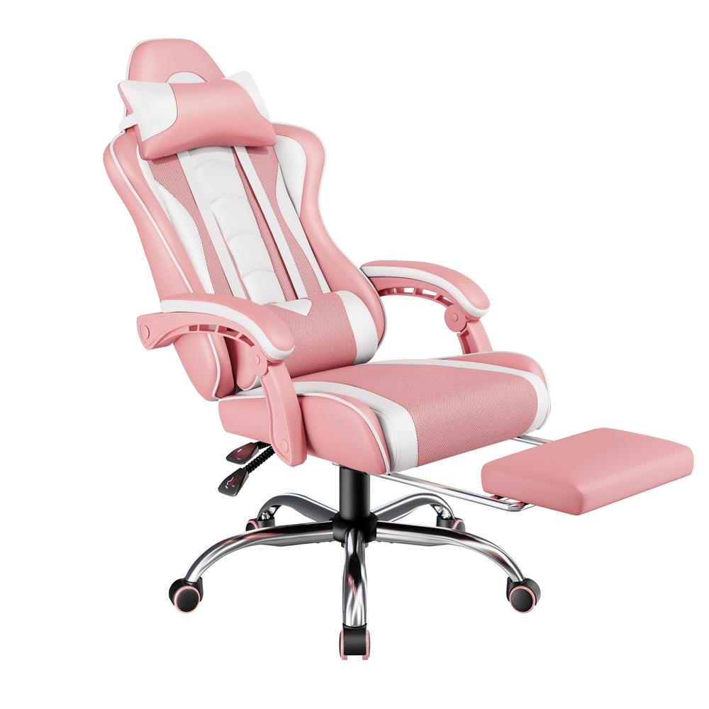 🔥 Costoffs Ergonomic Gaming Chair with Massage Lumbar Support, Reclining Backrest & Footrest