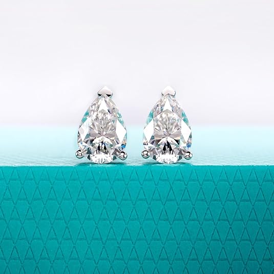 💎Best For Her💎Toi et Moi - 1cttw-6cttw Moissanite Stud Earrings D Color VVS1 926 Sterling Silver Timeless Sparkle Studs Daily Elegance Earrings for Women Wife Her with Certificate