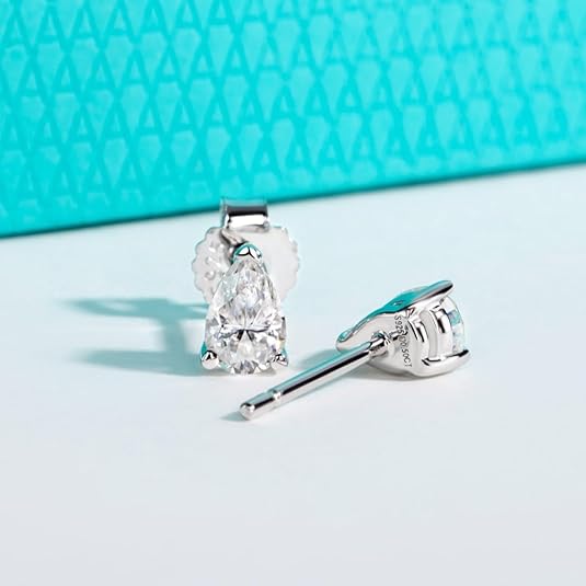 💎Best For Her💎Toi et Moi - 1cttw-6cttw Moissanite Stud Earrings D Color VVS1 926 Sterling Silver Timeless Sparkle Studs Daily Elegance Earrings for Women Wife Her with Certificate