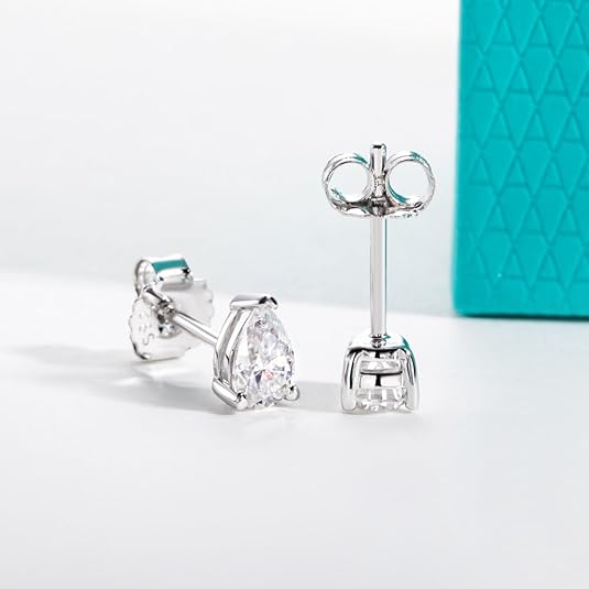 💎Best For Her💎Toi et Moi - 1cttw-6cttw Moissanite Stud Earrings D Color VVS1 926 Sterling Silver Timeless Sparkle Studs Daily Elegance Earrings for Women Wife Her with Certificate