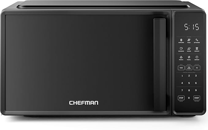 🛒Essentials For Family🛒Microwave Oven 0.7 Cu. Ft., 700 Watts with 10 Power Levels, 6 Cooking Presets with One-Touch Express Cook - Eco Mode, Child Safety Lock, & Mute Button - Black