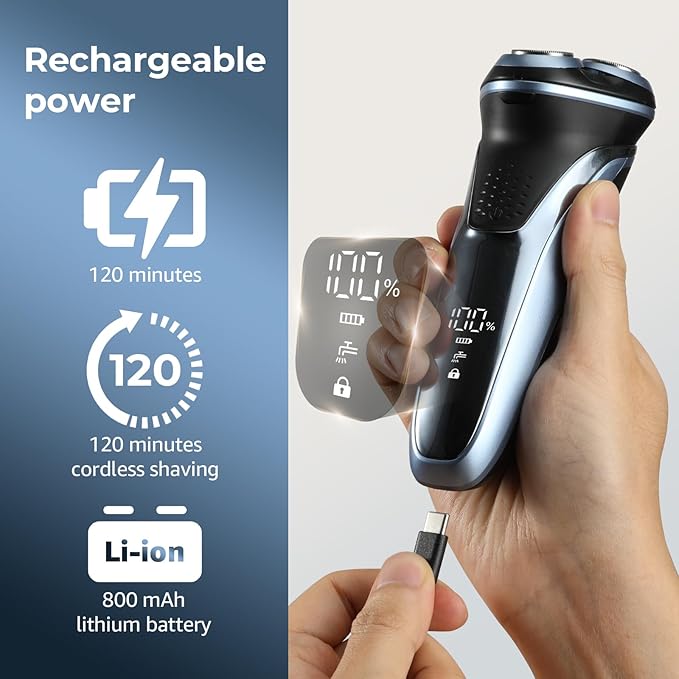 🔥Hot Sell🔥 Best gift for Men🎁Rechargeable Electric Razor-Hypoallergenic Blades