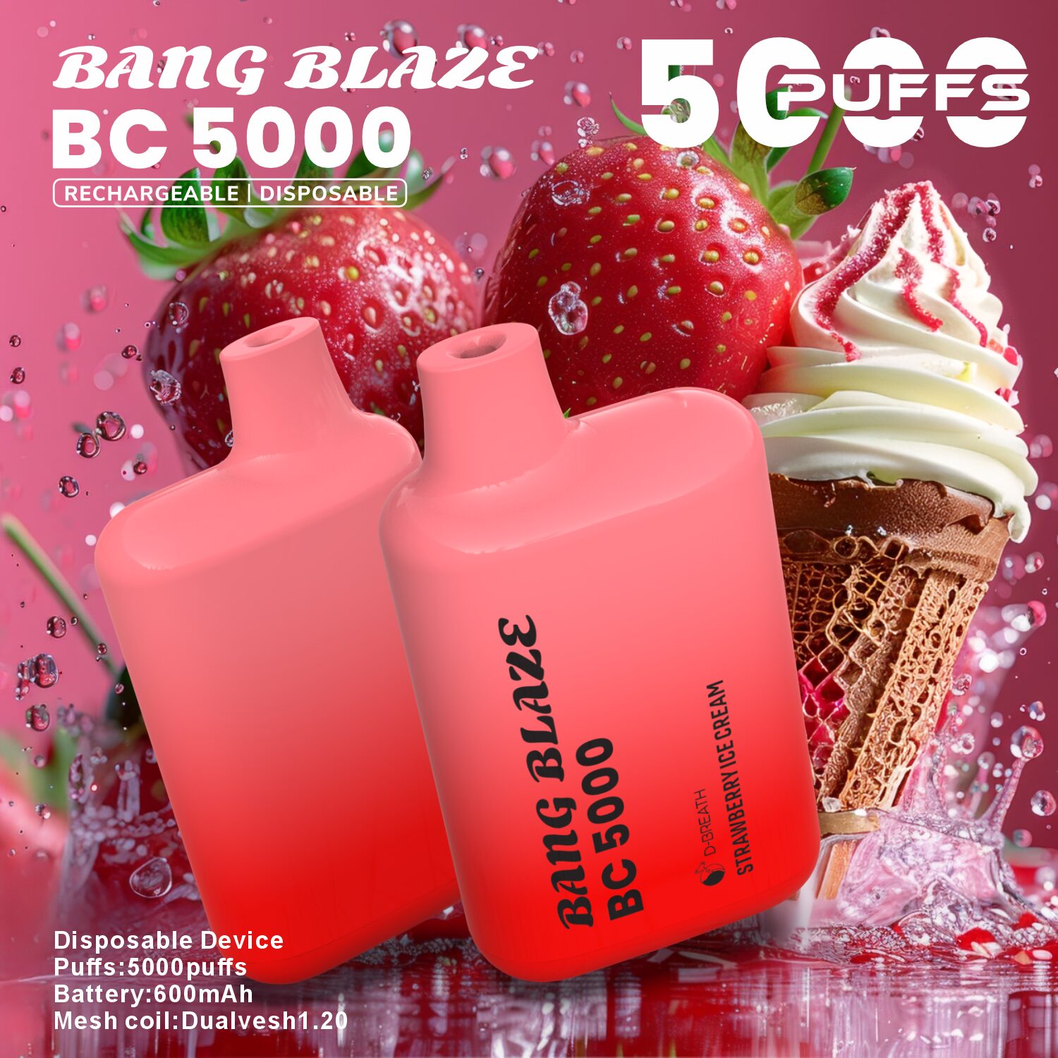 Bang Blaze BC5000 5K Puffs 2% 3% 5% Disposable Vape