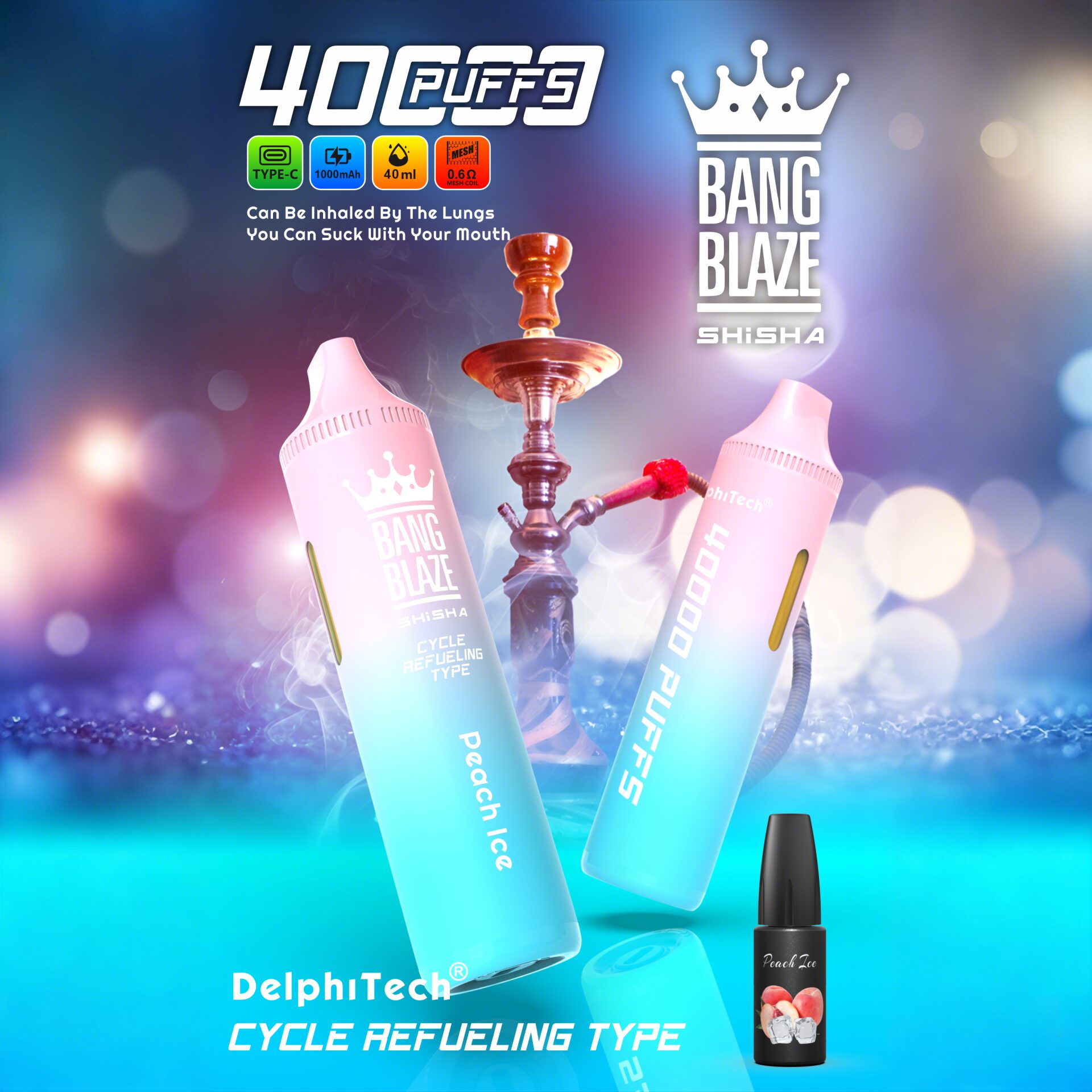 Bang Blaze 40k 40000 Puffs 2% 5% Nicotine Riginal Refillable Oil Vape