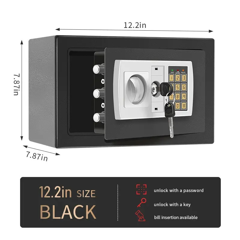 Electronic password Security Box，college dorm saferroomhome ，safe,storage,box office savings, anti-theft safes Mechanical safe box for money key lockbox safebox ——No batteries were provided