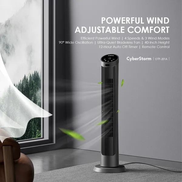 oraimo CyberStorm 40 Inch 50W Tower Fan