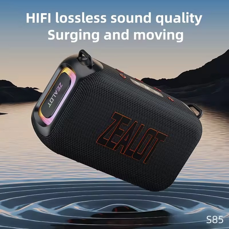 ZEALOT S85 50W Active Portable Speaker IPX6 Waterproof Loud Stereo Sound Deep Bass USB/TF/AUX Battery Powered RGB Outdoor Party