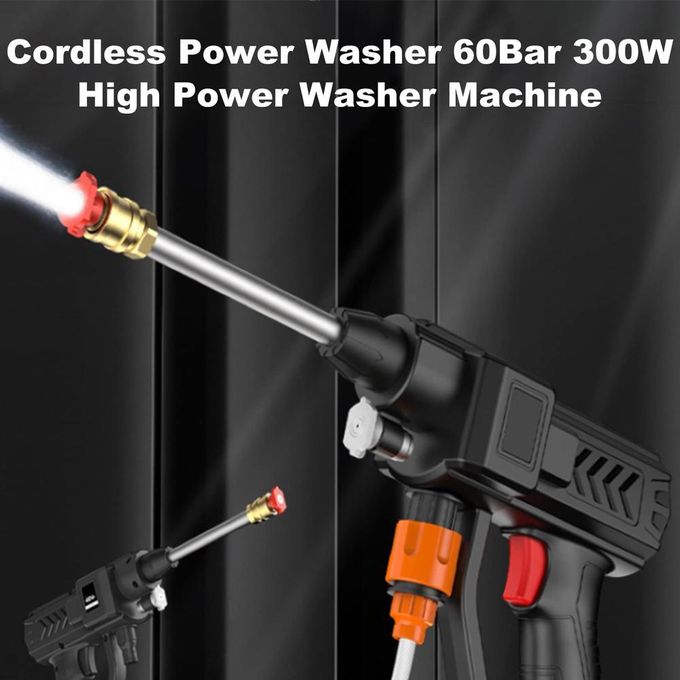 Mythco Cordless Portable 300W Pressure Washer, 6 In 1 Nozzle