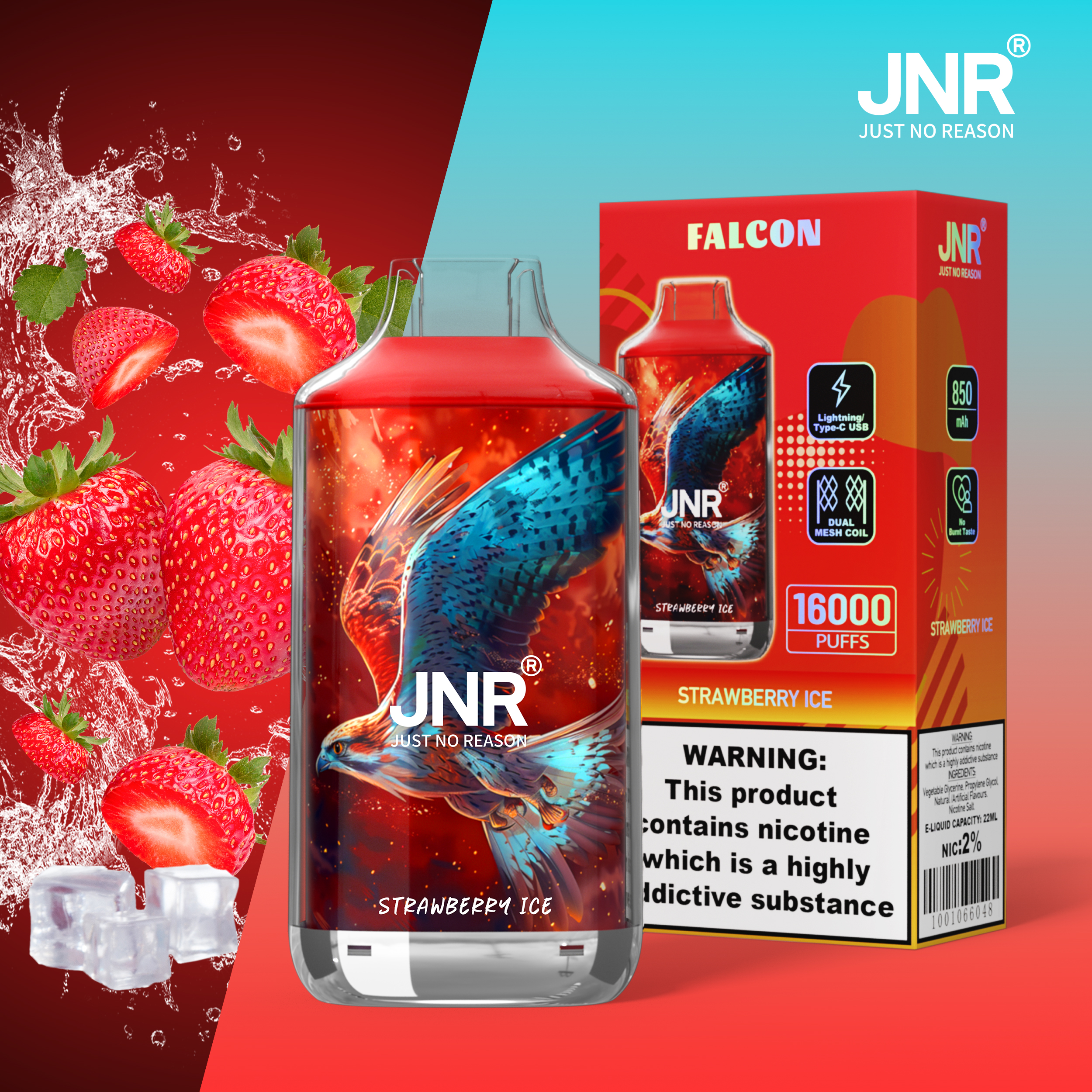 JNR Falcon 16000 Puffs Disposable Vape