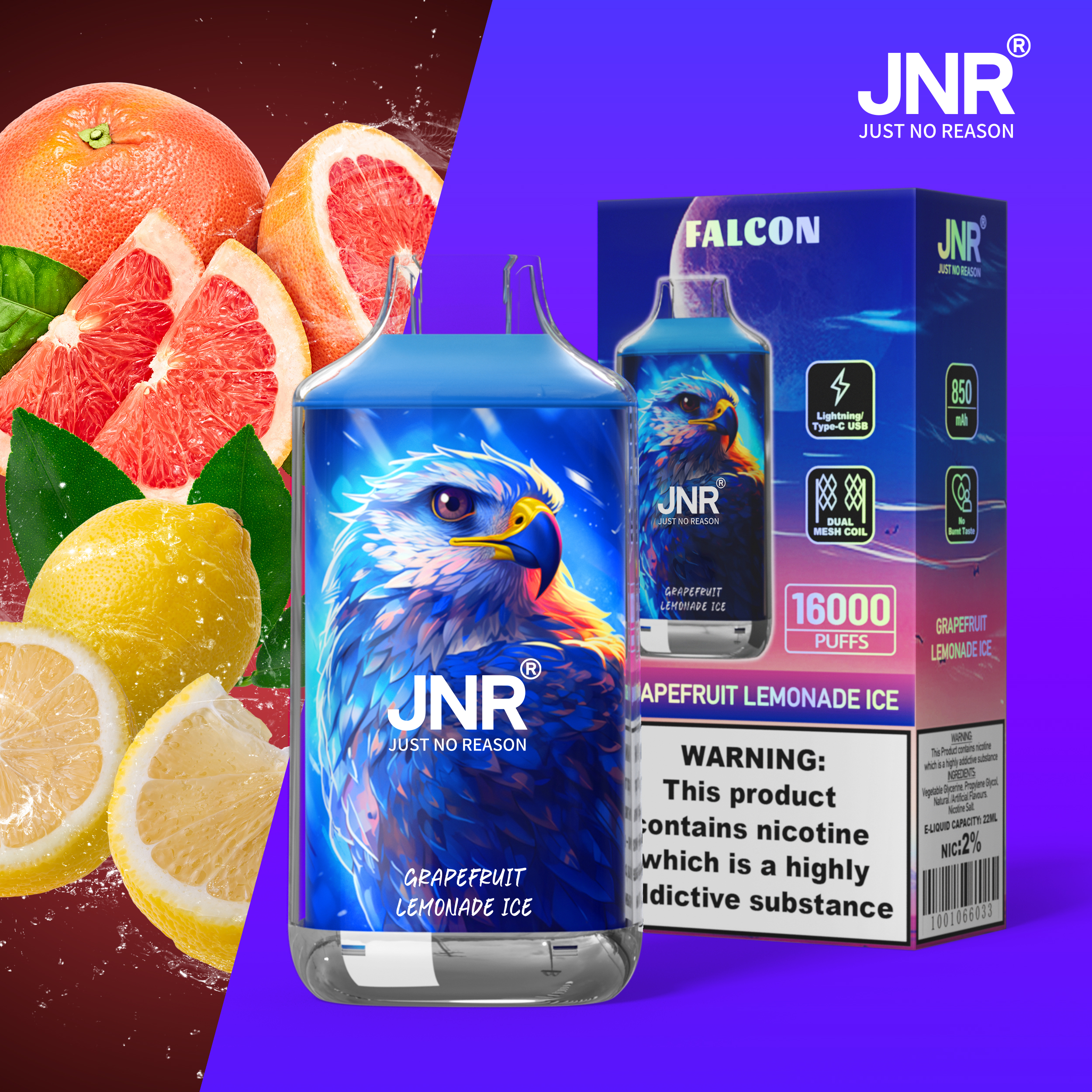 JNR Falcon 16000 Puffs Disposable Vape