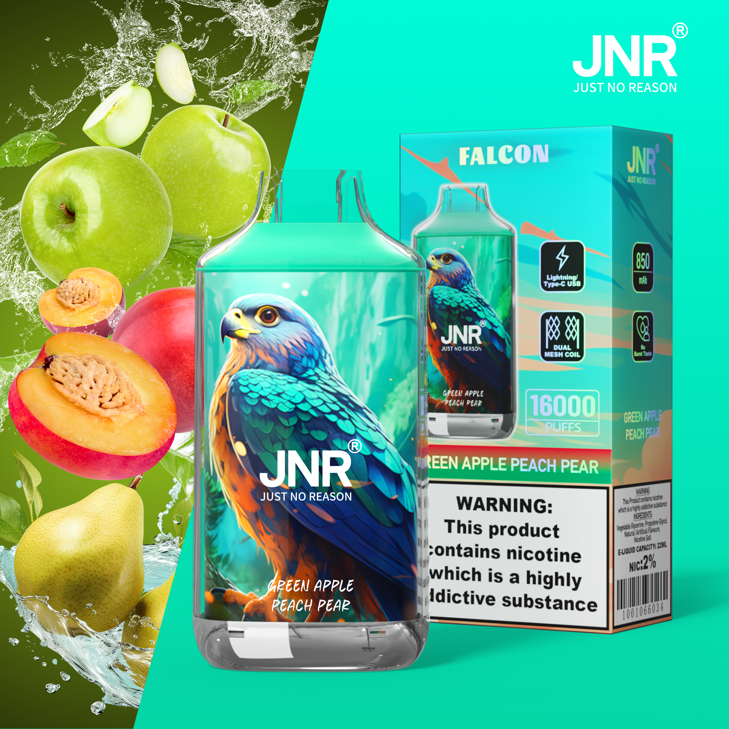 JNR Falcon 16000 Puffs Disposable Vape
