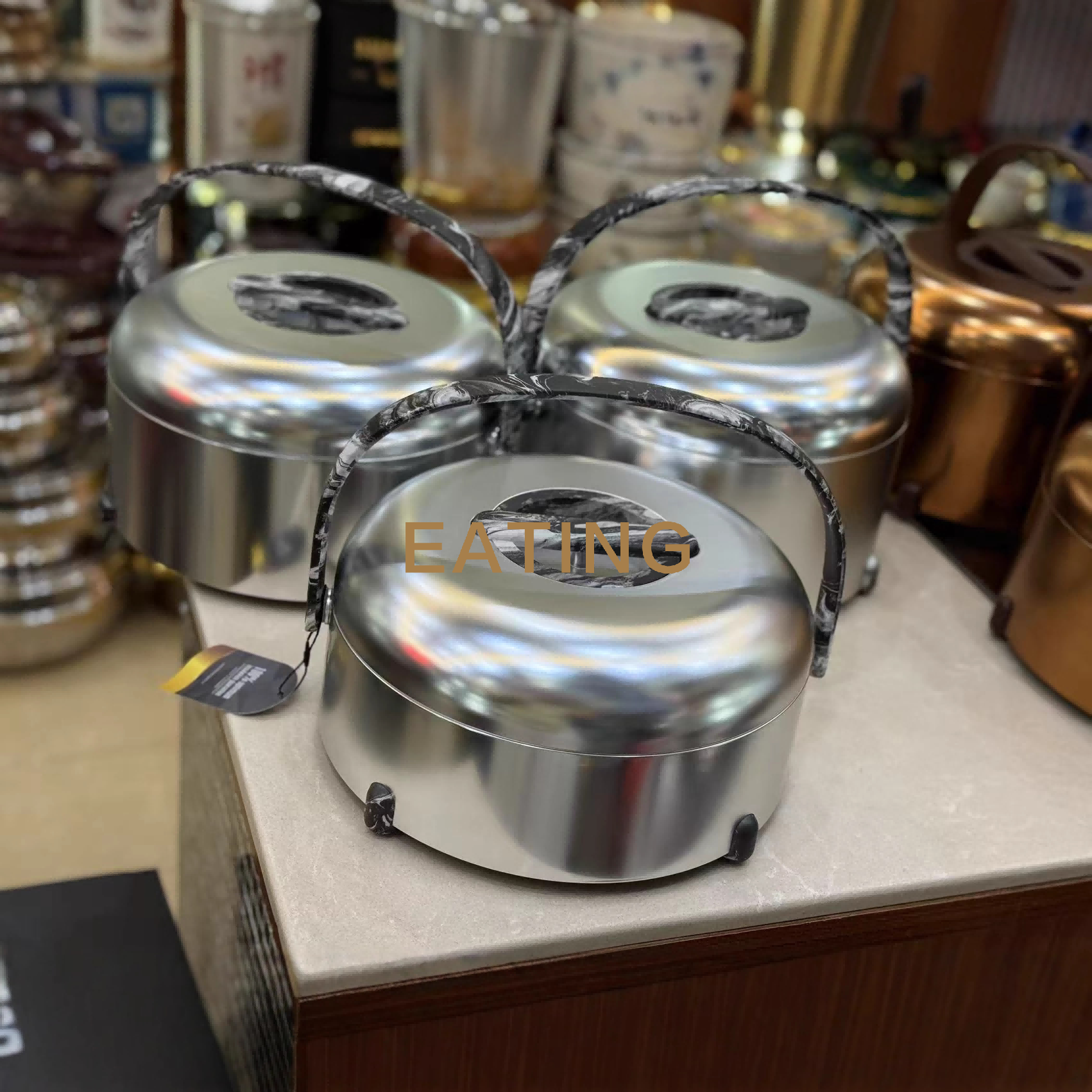 🔥🔥🔥【Factory clearance sale, 3 items for only GH₵ 98】Forever Gold EM Promotional 5L 3PCS Luxury Set Food Thermo Container Affordable Price Insulated Food Warmer