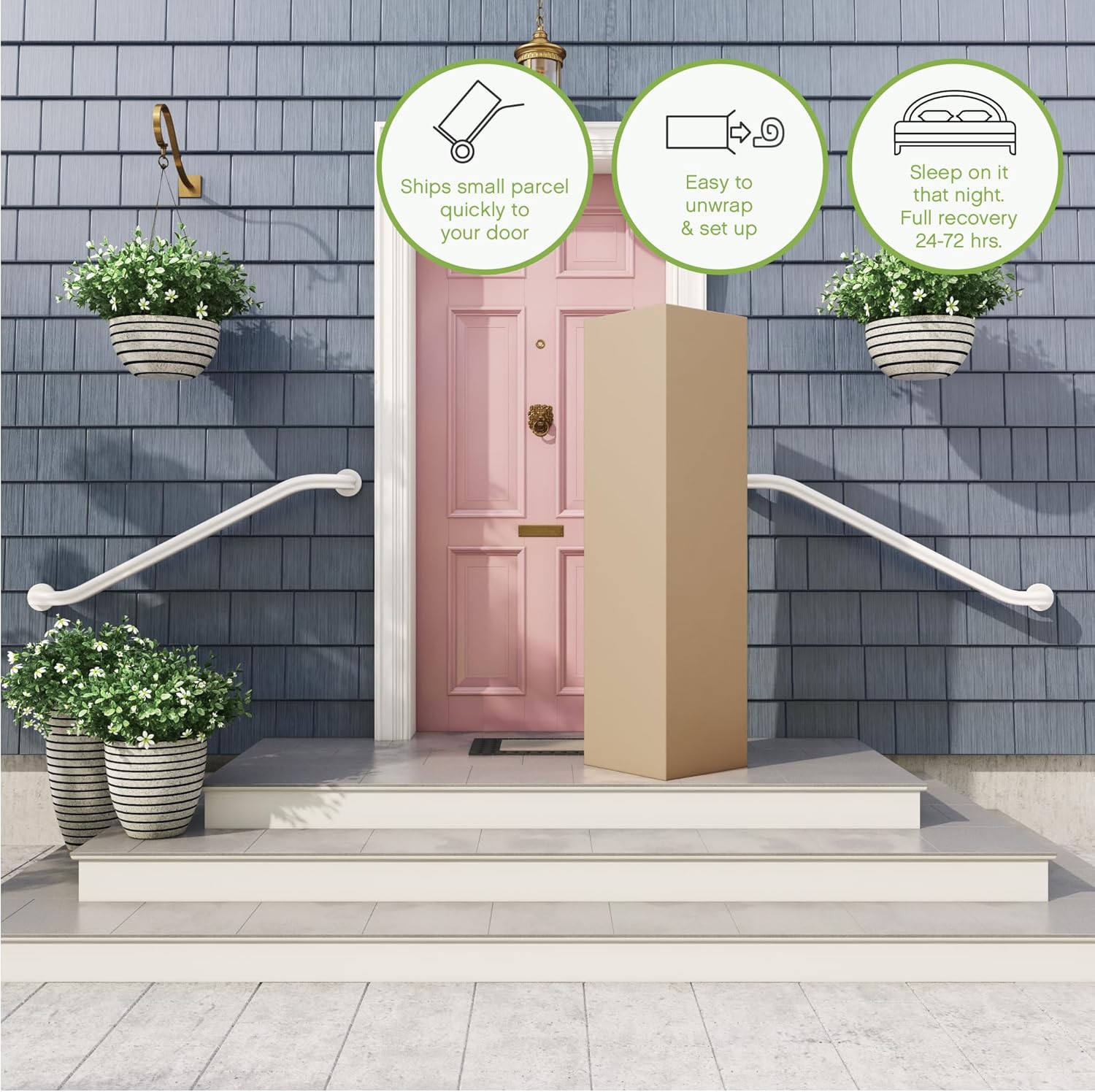 Classic Brands Mercer Cool Gel Memory Foam and Innerspring Hybrid 12-Inch Pillow Top Mattress, Mattress in a Box