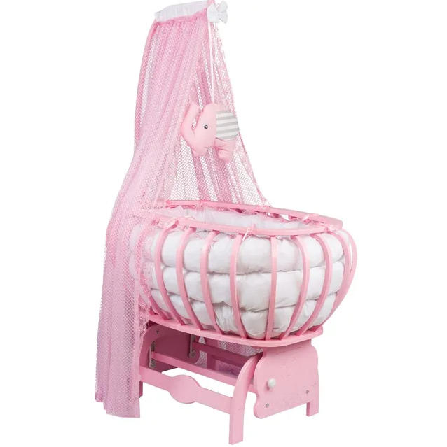 💖【Factory direct sales, only GH₵ 385】Bebbe Modena Lux Braided Textile Cradle 55x90cm