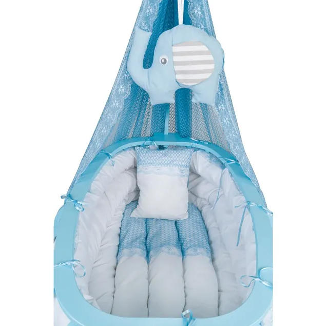 💖【Factory direct sales, only GH₵ 385】Bebbe Modena Lux Braided Textile Cradle 55x90cm