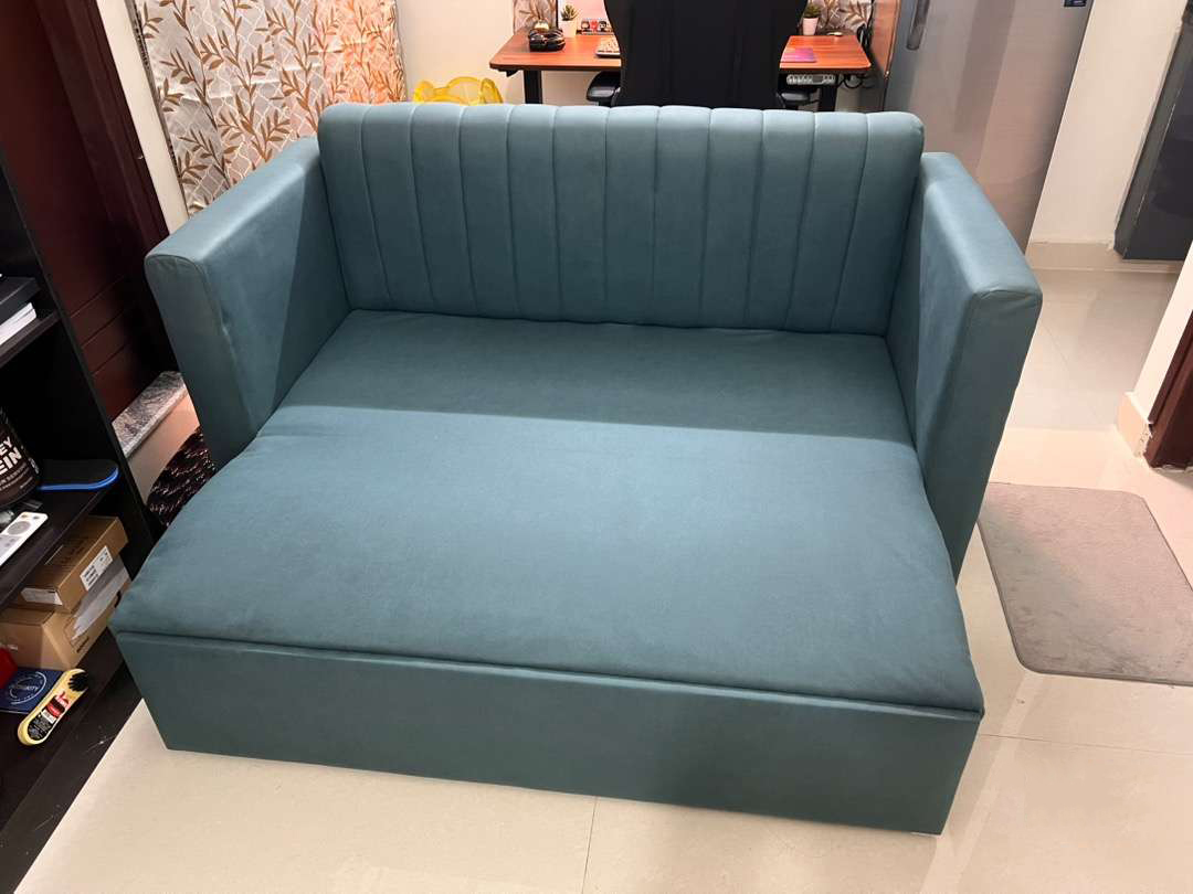 Aukfa 82" Pull Out Couch, Convertible 3 In 1 Sleeper Sofa Bed with Two Drawers, 3 Seater Sofa